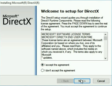 Install Microsoft DirectX