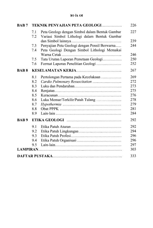 Daftar Isi Pemetaan Geologi Karya Sukandarrumidi