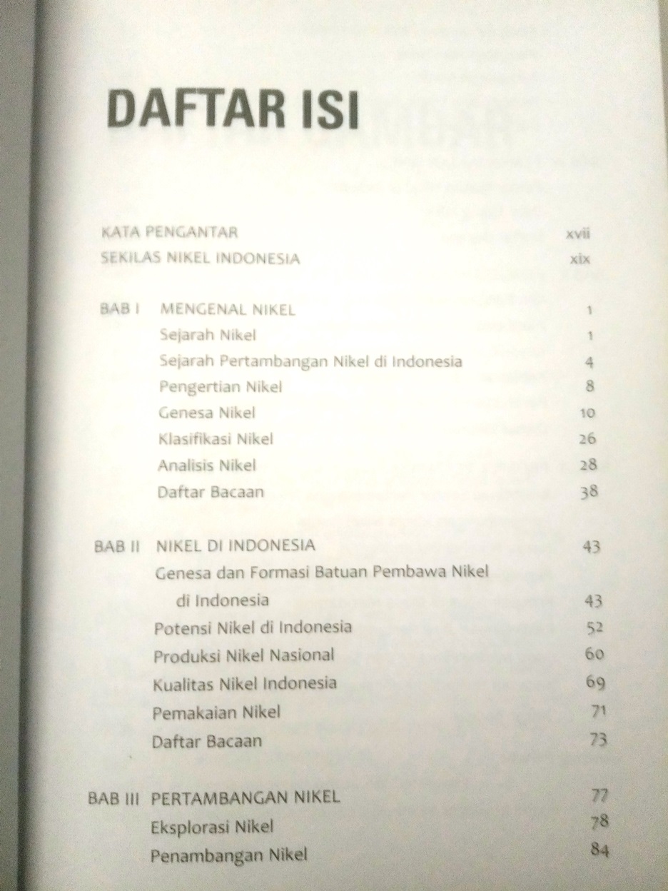 Daftar Isi Nikel Indonesia