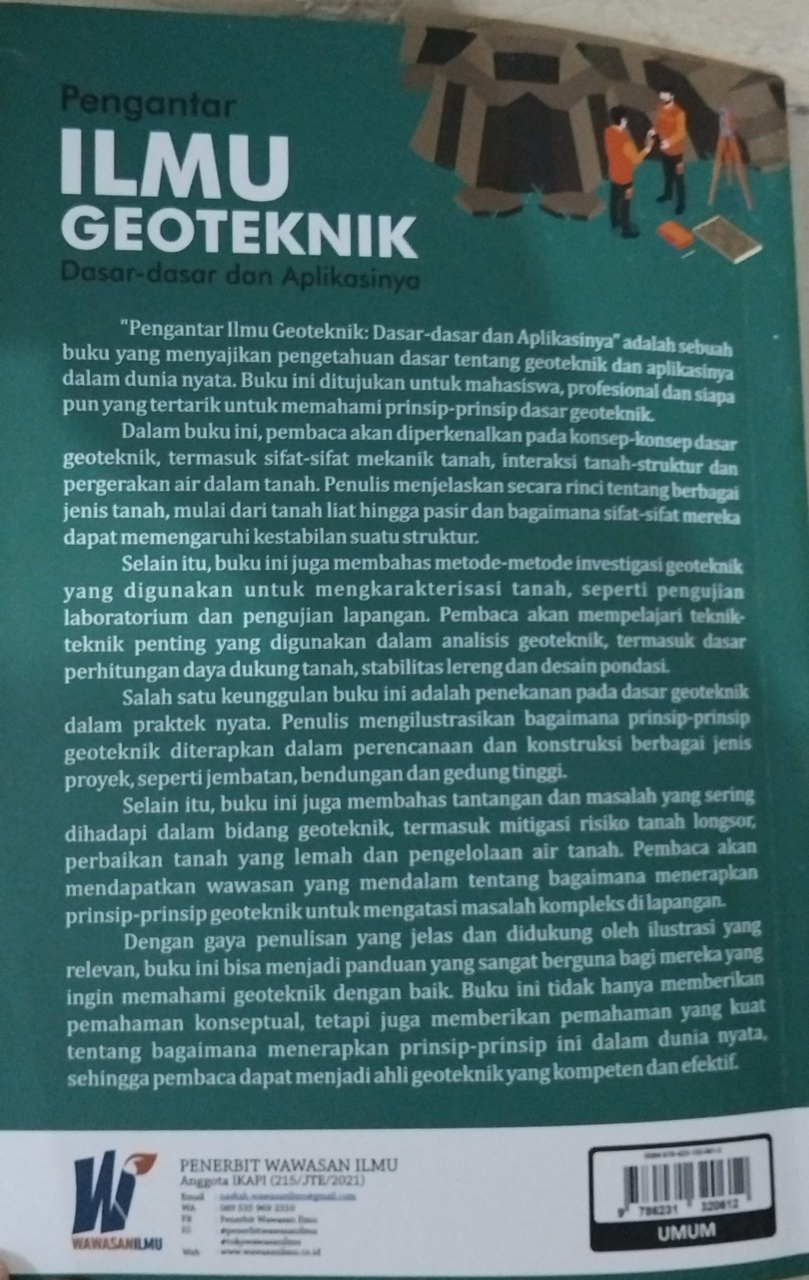 Pengantar Ilmu Geoteknik - Dasar-Dasar dan Aplikasinya Penerbit Wawasan Ilmu