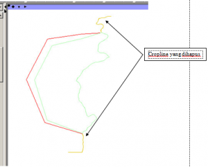 Expand Coal_boundary ke DTM file di Surpac