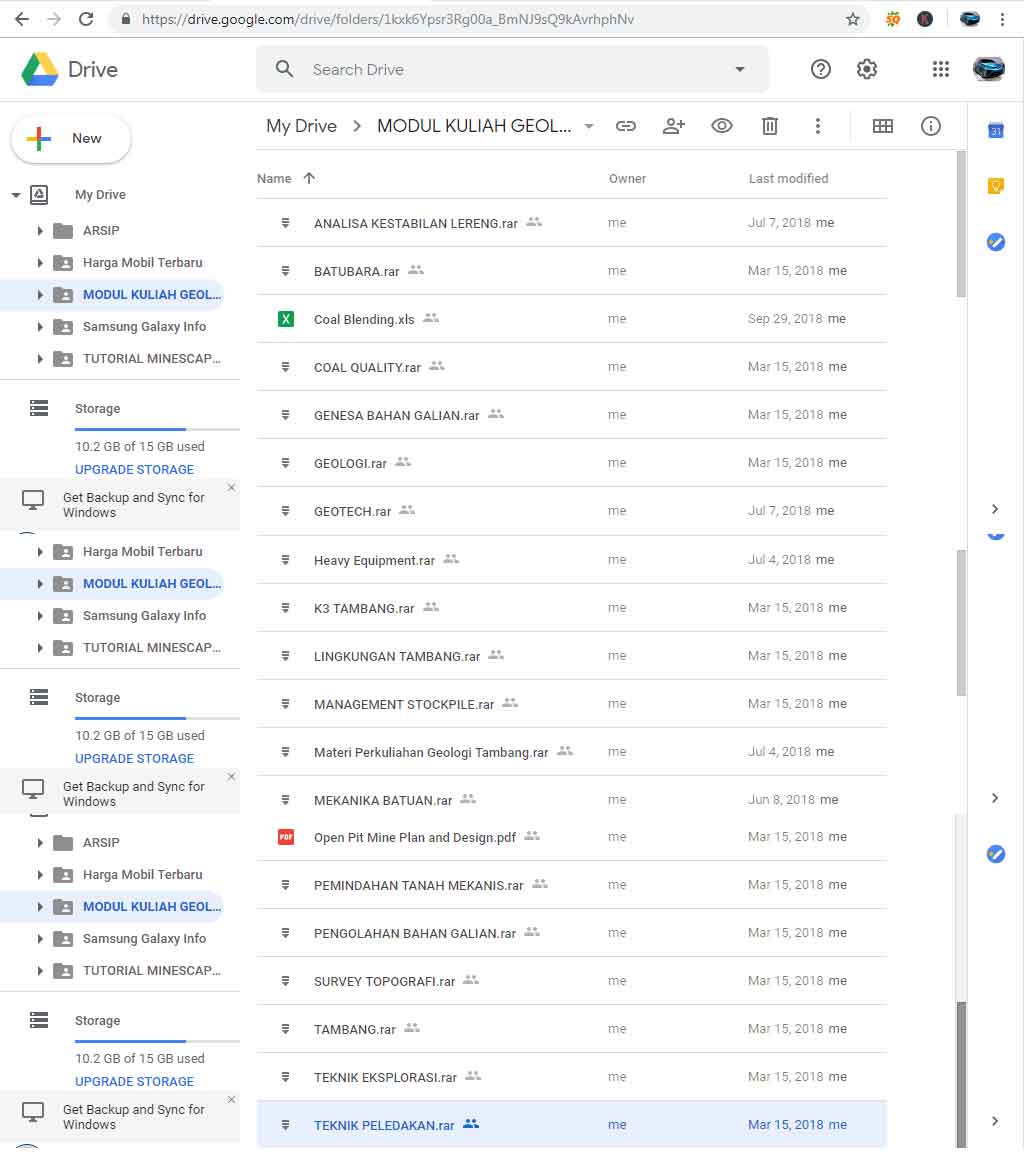 Modul Kuliah Geologi Tambang - File Google Drive