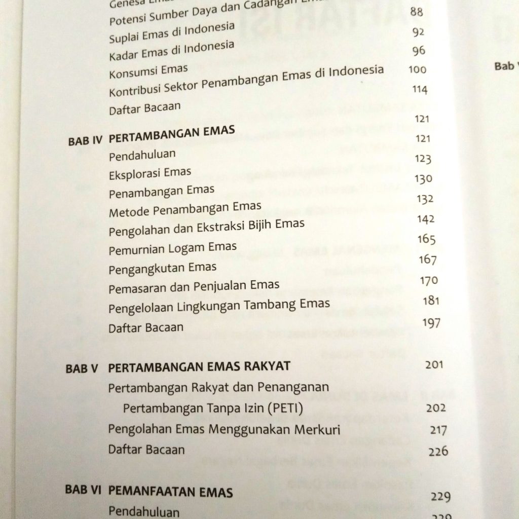 Daftar Isi Buku Emas Indonesia Irwandy Arif