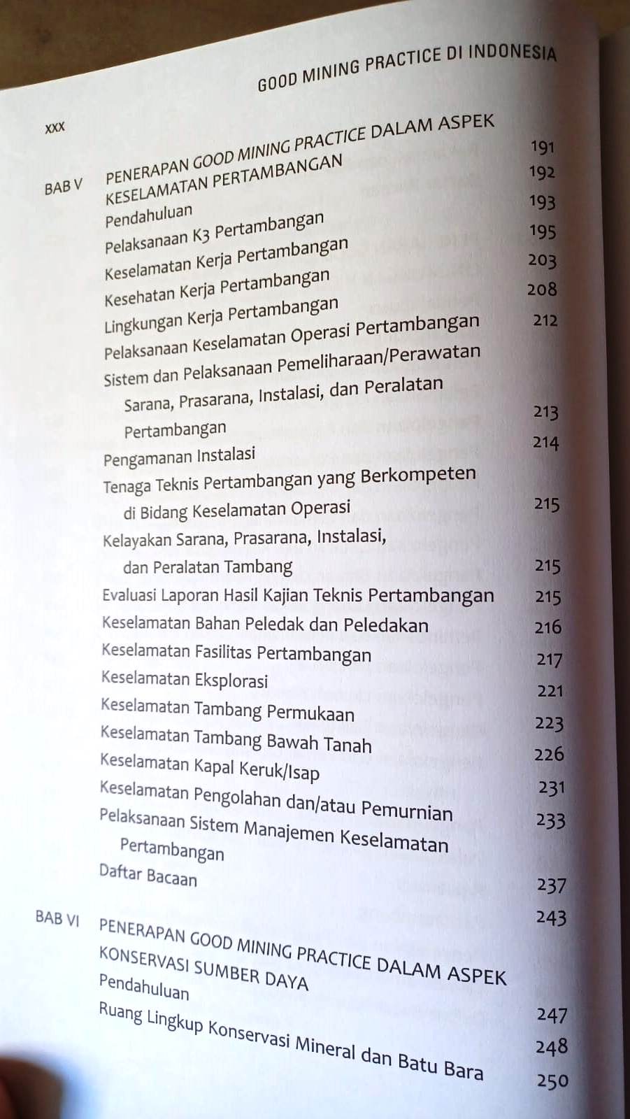 Daftar Isi Buku Good Mining Practice di Indonesia Karya Irwandy Arif Penerbit Gramedia