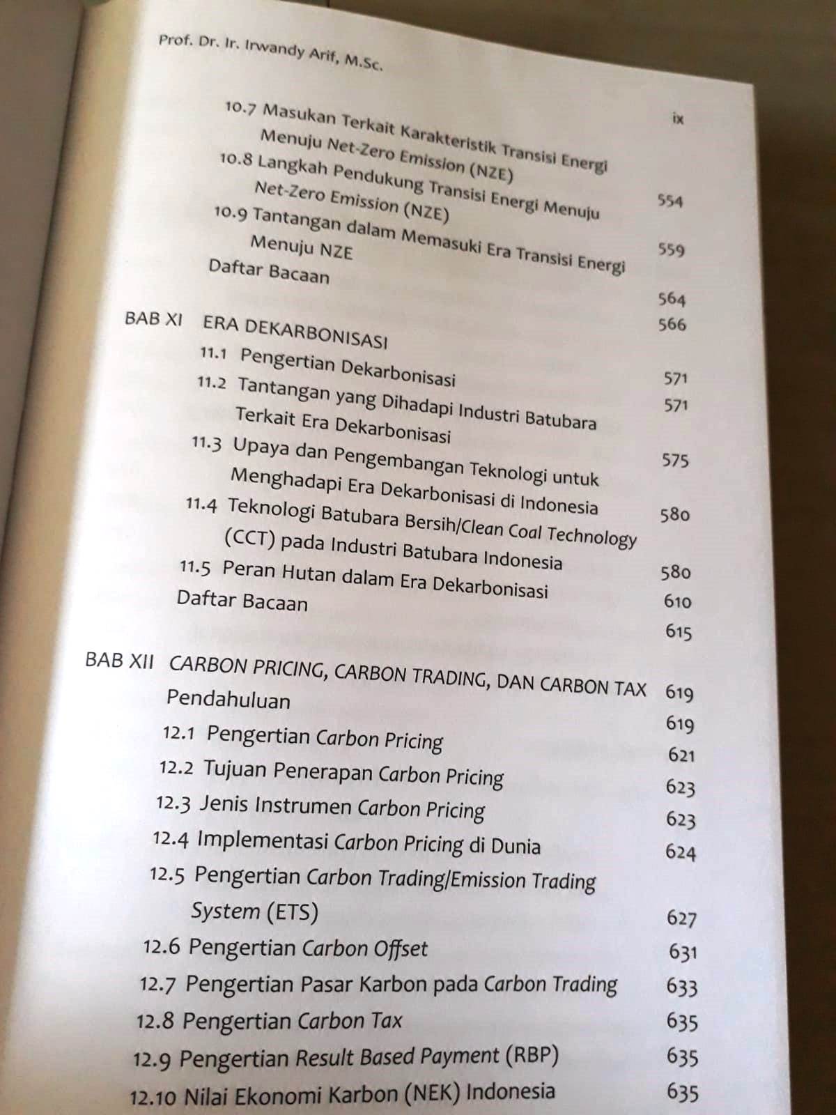 Daftar Isi Buku Era Baru Batubara Indonesia Karya Irwandy Arif, M.Sc Penerbit Gramedia Pustaka Utama