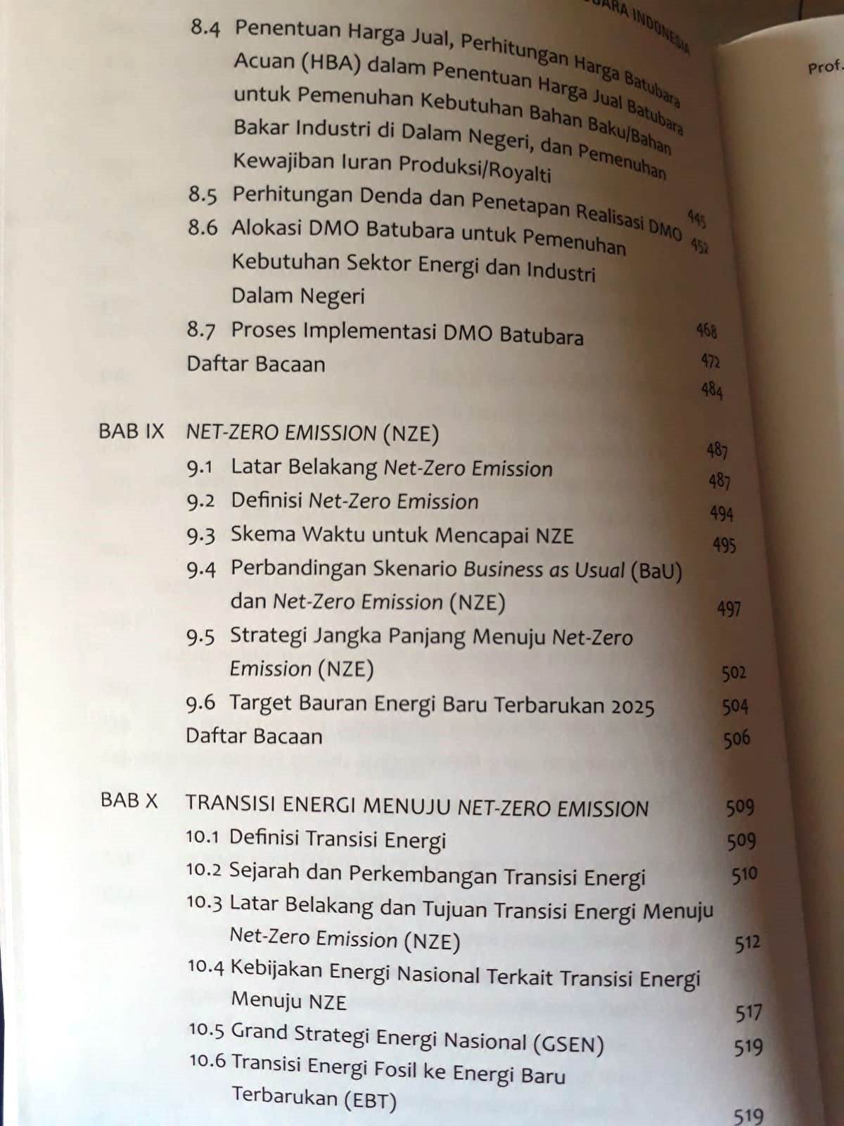 Daftar Isi Buku Era Baru Batubara Indonesia Karya Irwandy Arif Penerbit Gramedia