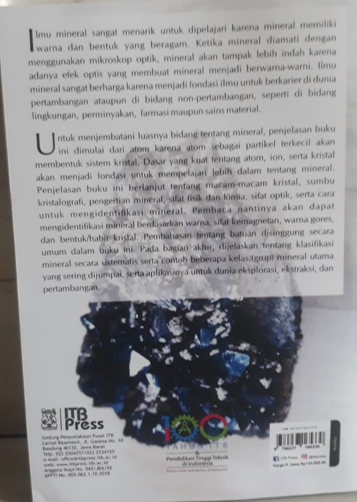Buku Mineralogi - Andy Yahya Al Hakim Penerbit ITB Press