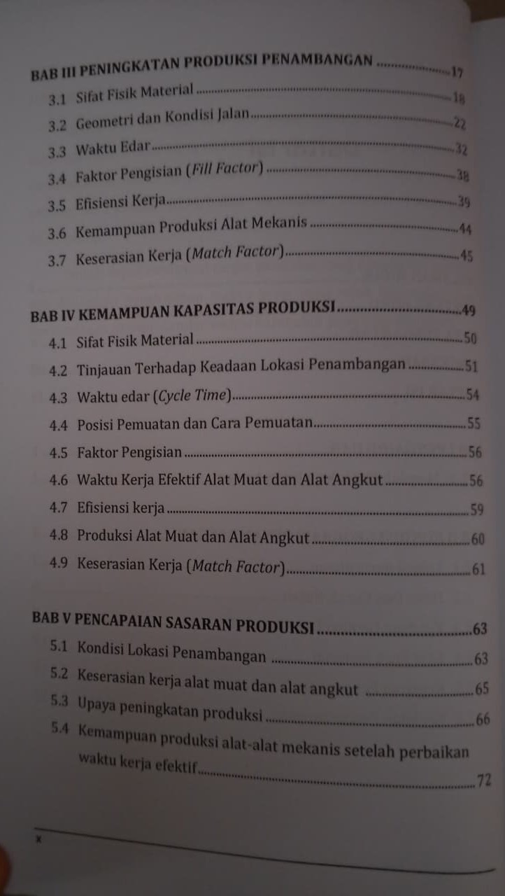 Daftar Isi-2 Buku Manajemen Optimalisasi Produksi Batubara – Penerbit Amerta Media