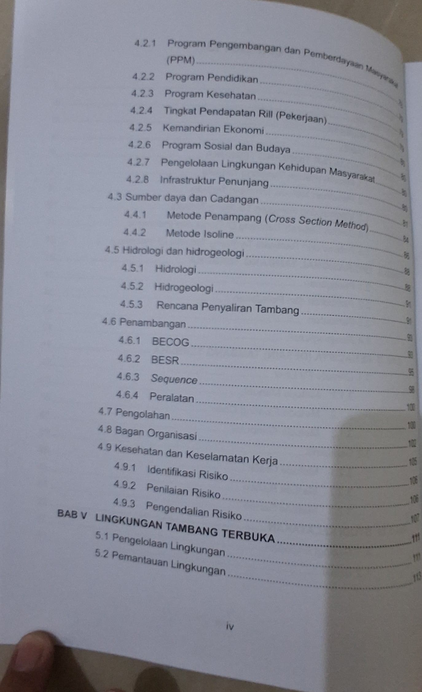 Daftar Isi-2 Buku Tambang Terbuka Dr.Eng.Ir. M. Rahman Ardhiansyah, ST.MT, IPM - Unisba Press